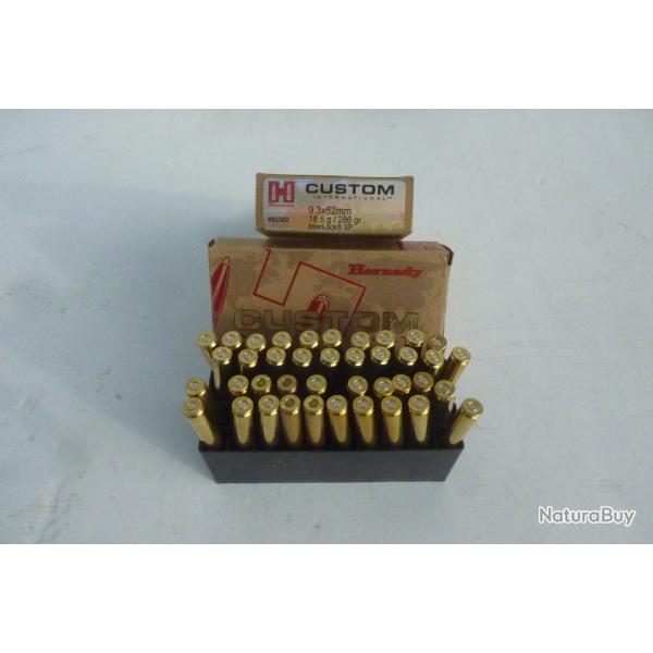 40 balles hornady 9.3x62  interlock SP  286 grains