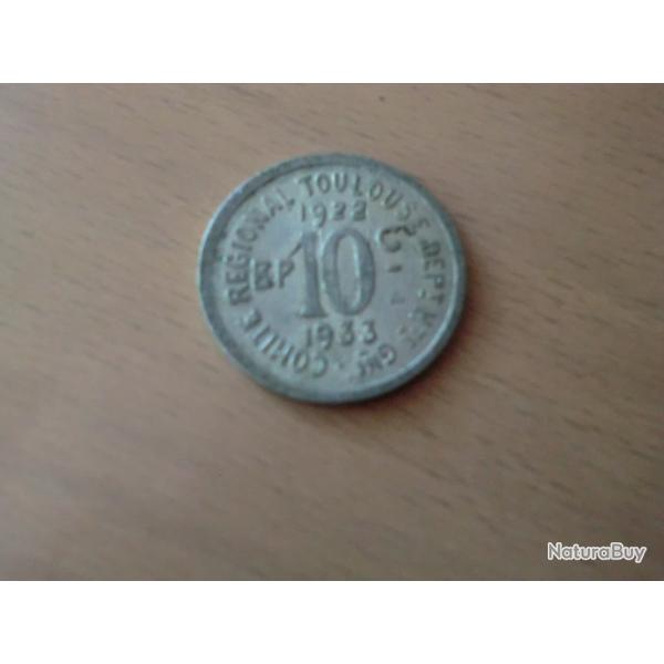 monnaie union latine  10 C 1933  alu