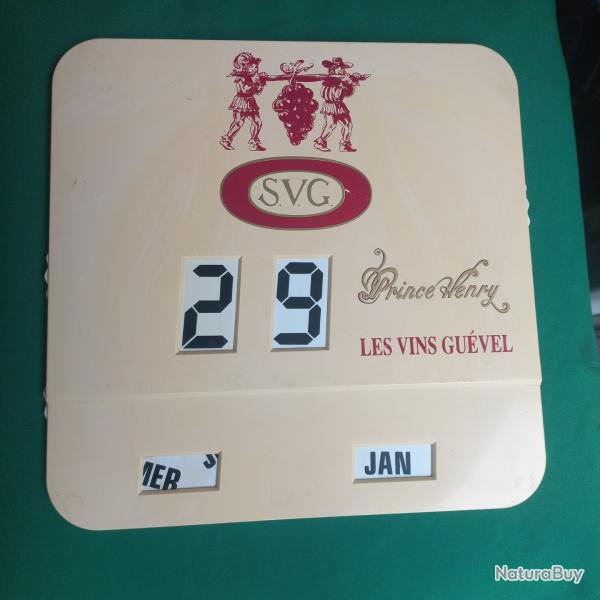 ancien calendrier publicitaire perp�tuel ( vin / vignoble ) vintage