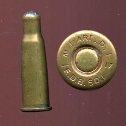 8 mm Lebel tir r&eacute;duit Mle 1895 - balle plomb ronde - RARE marquage DELAUNAY : ART.D/2/17/E.D.B.SD./