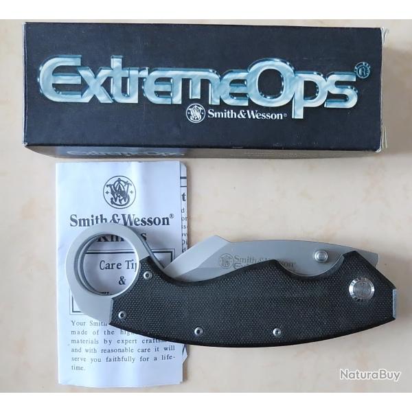 Smith & Wesson /  couteau pliant combat "Extreme Ops" Karambit.