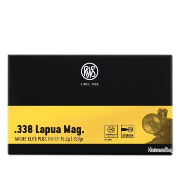 RWS - 20 cartouches .338LM  Target Elite Plus Match - 250 gr  - 2411680