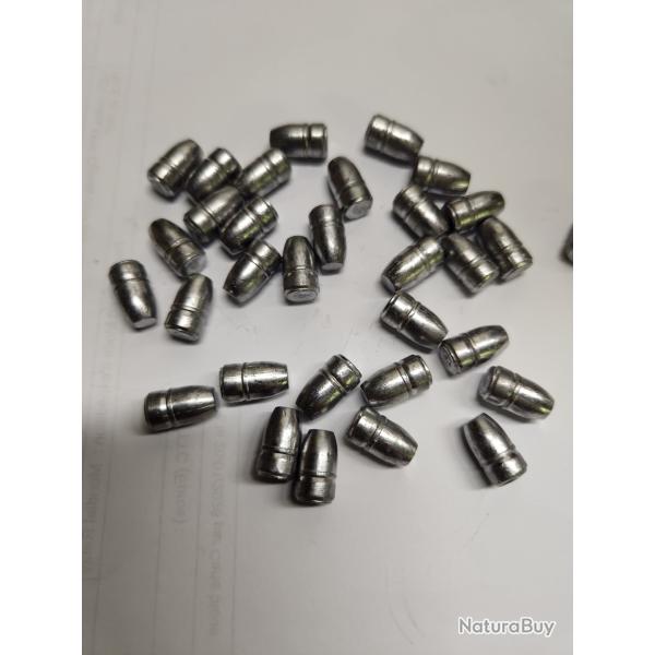 Ogives plomb MPF 8 MM 92 RN FP 110 Gr � 323" / 500  Projectile plomb graiss� � l'alox en port offert