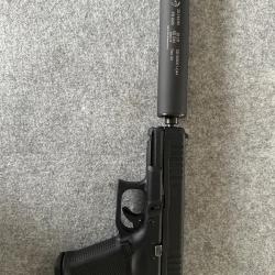 Pistolet GLOCK 44 Filet&eacute; Gen5 FS cal.22Lr + Silencieux BRUGGER & THOMET HP22 M9x0.75