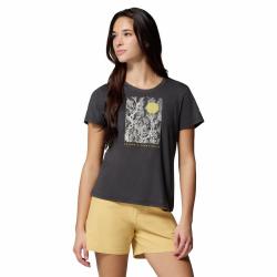 Tee Shirt de Randonn&eacute;e Femme Columbia Parsons Point SS Scoop Tee Noir