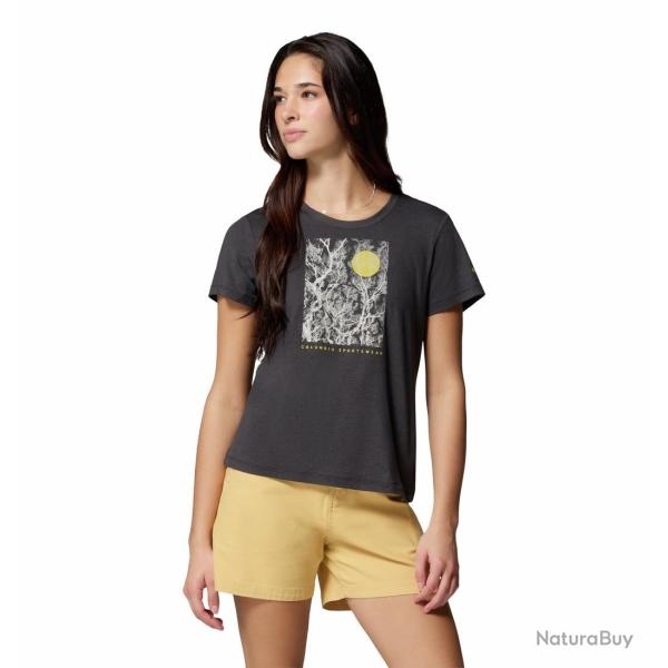 Tee Shirt de Randonn�e Femme Columbia Parsons Point SS Scoop Tee Noir