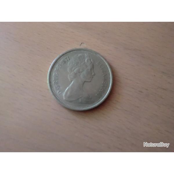 monnaie �lisabeth II   5 pence  1971