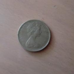 monnaie &eacute;lisabeth II   5 pence  1975