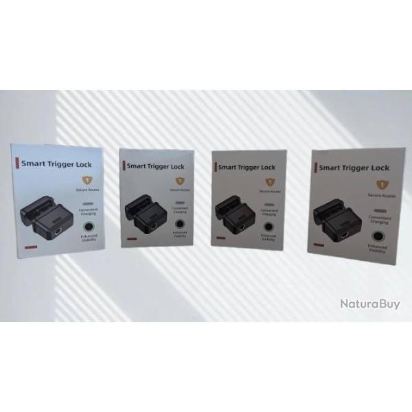 PROMO ! 4x Verrou de pontet biom�trique ! inclus 2 cl�s de secours