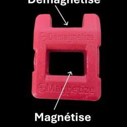 CARRE MAGNETIQUE POUR MAGNETISER ET DEMAGNETISER VOS TOURNEVIS OU AUTRES OUTILS