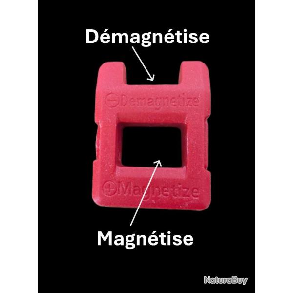 CARRE MAGNETIQUE POUR MAGNETISER ET DEMAGNETISER VOS TOURNEVIS OU AUTRES OUTILS