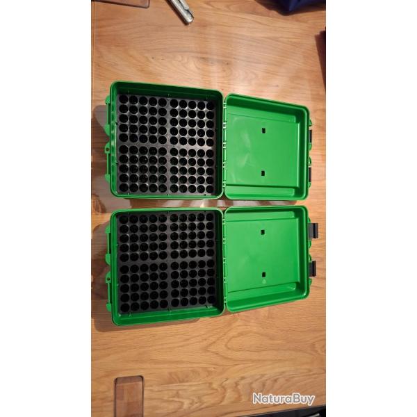 Boite mtm r-100-10mag-green pour 100 cartouches calibre 300 winchester magnum � 350.