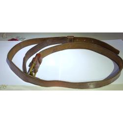 Ceinturon cuir fauve officier Mdle 1893 /1915, pour fixation &eacute;tui revolver.