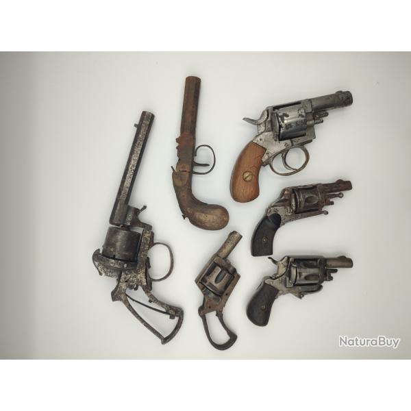 Lot revolvers bulldog velodog et pistolet - 1� sans prix de r�serve