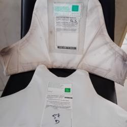 Ench&egrave;re lot de 2 plaques balistiques contre les armes de poings et les lames 57X38 cm et 52x31 cm