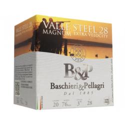 SUPER PROMO !! BOITE DE 25 CARTOUCHES B&P VALLE STEEL MAGNUM 28 CALIBRE 20 - 28G - PB 3