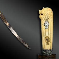 DAGUE de chasse sign&eacute;e Pierre Descheaux - France - XVIII&egrave;me si&egrave;cle