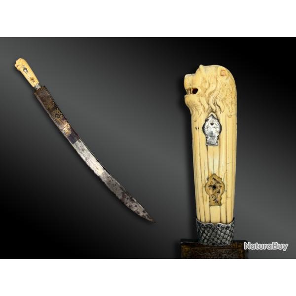 DAGUE de chasse sign�e Pierre Descheaux - France - XVIII�me si�cle