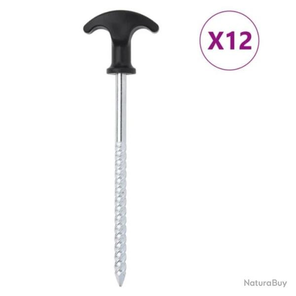 Piquets tente acier galvanis� 17 cm �7 mm r�sistants antirouille