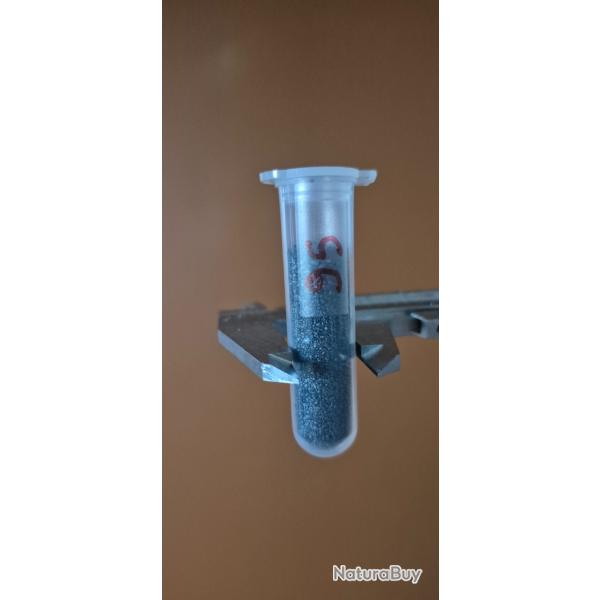 Tube �prouvette en plastique pour poudre noire ou pour balle lot de 10 pcs max 95 grains