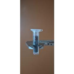 Tube &eacute;prouvette en plastique pour poudre noire. lot de 10 pcs max 30 grains