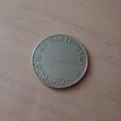 monnaie jeton alu  compagnie le taxiphonne