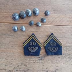 rare pattes de collet Chasseur Alpin WW2