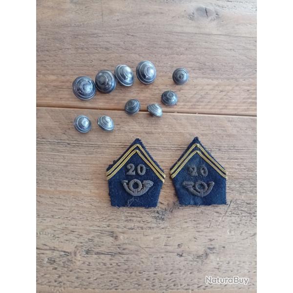 rare pattes de collet Chasseur Alpin WW2