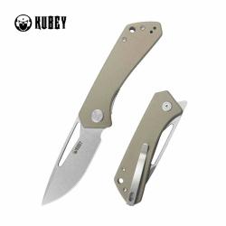 Couteau Kubey Thalia Lame Acier 14C28N Manche G10 Tan Linerlock IKBS KUB331R
