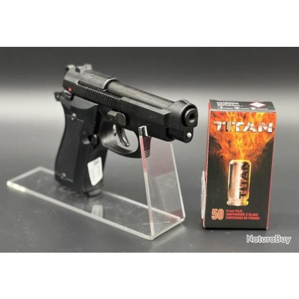 Pack pistolet d'alarme Kimar 85 calibre 9mm PAK + 50 munitions (balle � blanc)