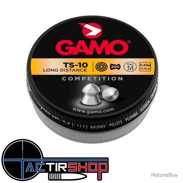 200 Plombs Gamo TS-10 Longue distance 4,5 mm