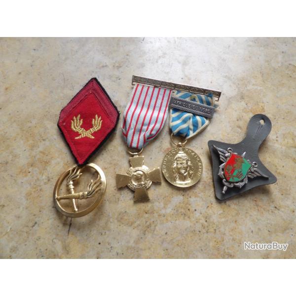 m�daille comm�mo Alg�rie AFN croix combattant reconnaissance nation Afrique du Nord caporal essences