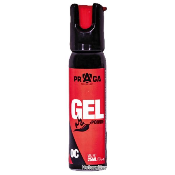 PRAGA - Bombe de gel incapacitants Red Pepper d�fense - 25Ml