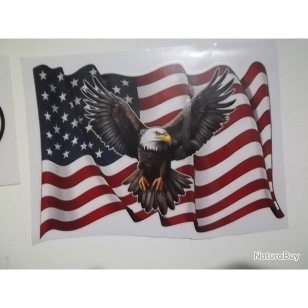 Autocollant patriotique USA