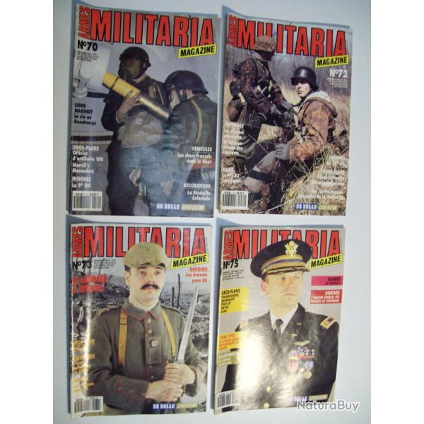 lot 4 militaria magazine des ann�es 1990 No 70/72/73/75