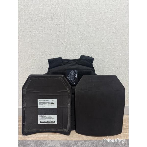 GILET PARE BALLE + x2 PLAQUES AEGIS 25x30