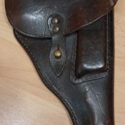 Etui en cuir noir/rouille ww2