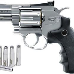 Revolver &agrave; plombs 4.5mm CO2 UMAREX Legends S25 ou S40 - Finition Argent (2,8 &agrave; 3,2 Joules) 2.5"