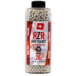 Billes Airsoft 6mm RZR 0.28g BIO bouteille 3500 bbs - 0,28g