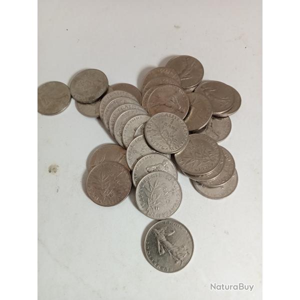 lot de 32 pi�ces 1 francs semeuse