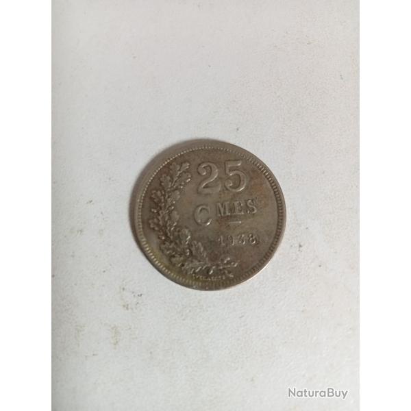 25 centimes luxembourg 1938