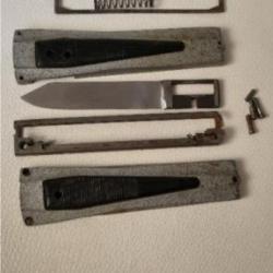 Ancien couteau syst&egrave;me Panzer Messer C.FRIED.ERN SOLINGEN-WALD pour pi&egrave;ces