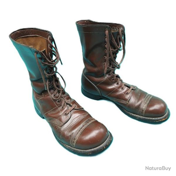 Bottes de saut parachutiste US cuir marron Corcoran