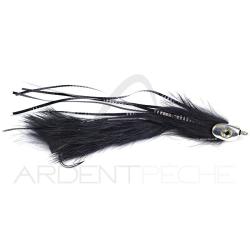 Mouche streamer brochet sandre STS RH Black 2/0 H2/0