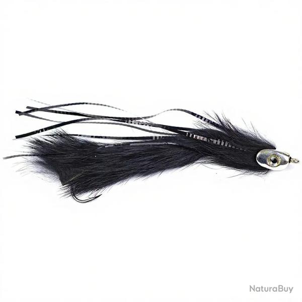 Mouche streamer brochet sandre STS RH Black 3/0 H3/0