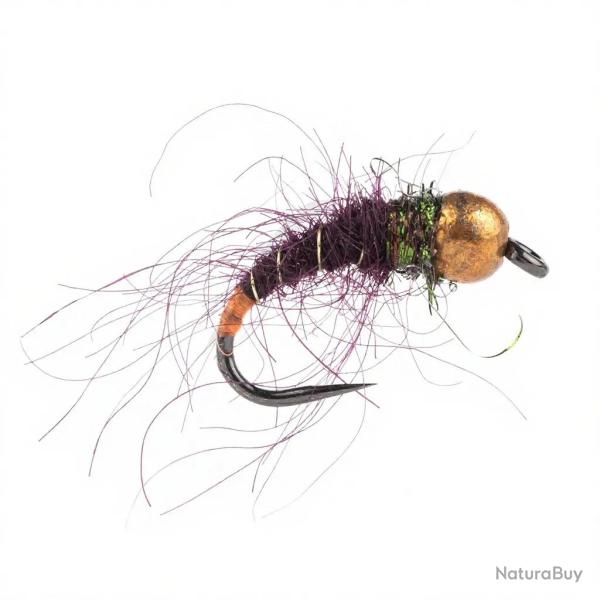 Mouche STS Nymphe tungsten caddis rouille/noir H16