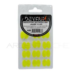 Indicateur de touche DEVAUX adh&eacute;sif jaune fluo