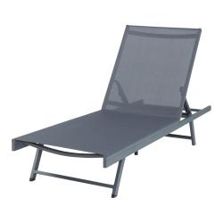Chaise longue de jardin 197 x 64 x 30 cm anthracite gris fonc&eacute; 03_0009207