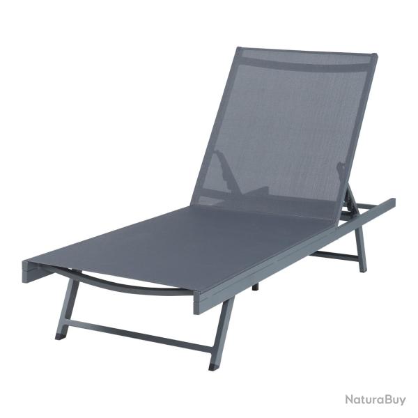 Chaise longue de jardin 197 x 64 x 30 cm anthracite gris fonc� 03_0009207