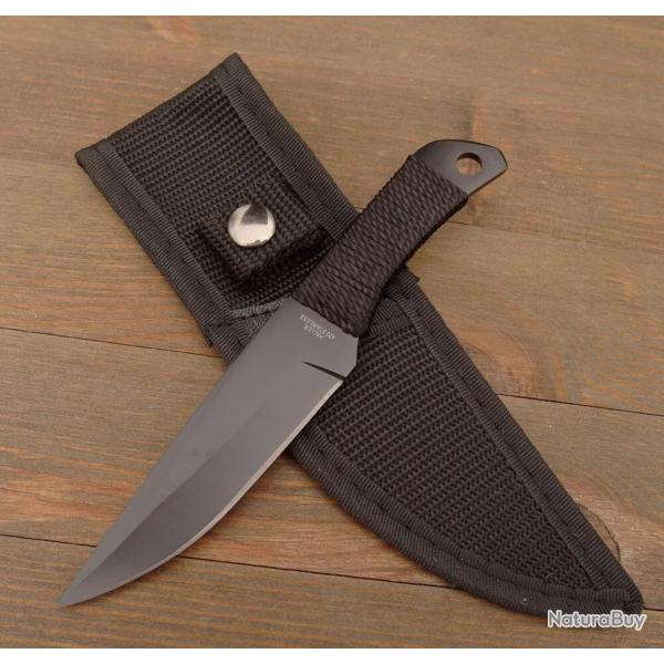 Couteau de Chasse Haller - Acier 420 Full Tang - Ultra L�ger 52g - �tui Nylon